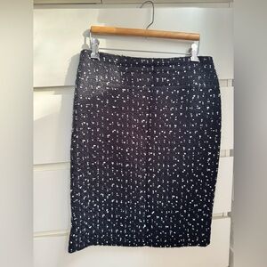 J. Crew 365 Black and White Tweed Pencil Skirt